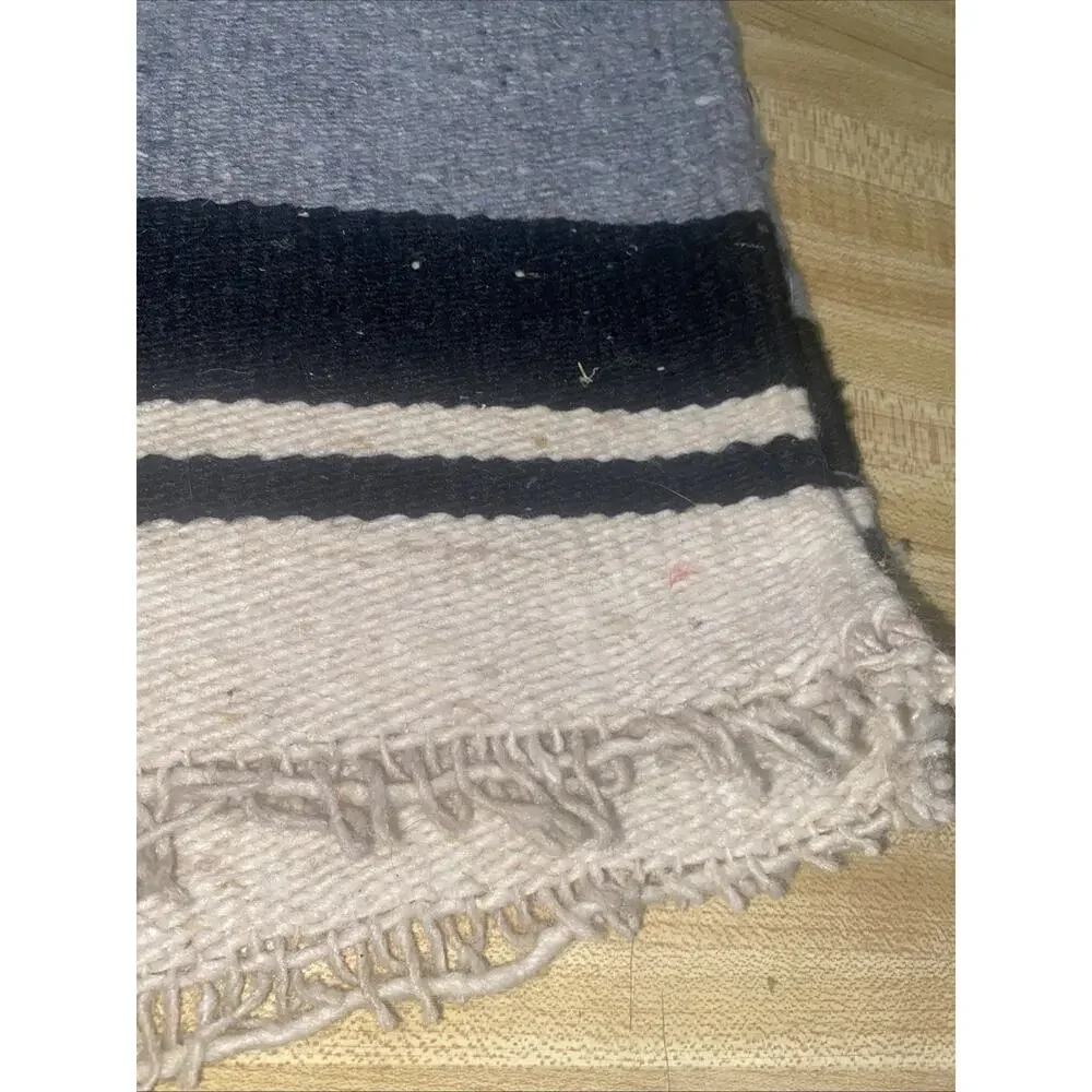 Vtg. Southwestern Mexican Hand Woven Rug Runner Wall Hanging Chimayo 14.5”x40”
